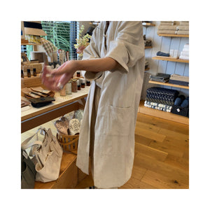 .simple linen gown