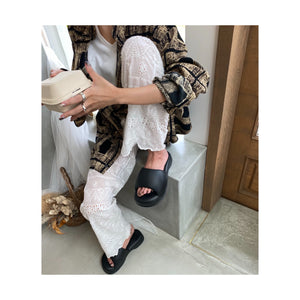 .layer lace pants