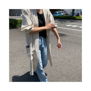 .simple linen gown