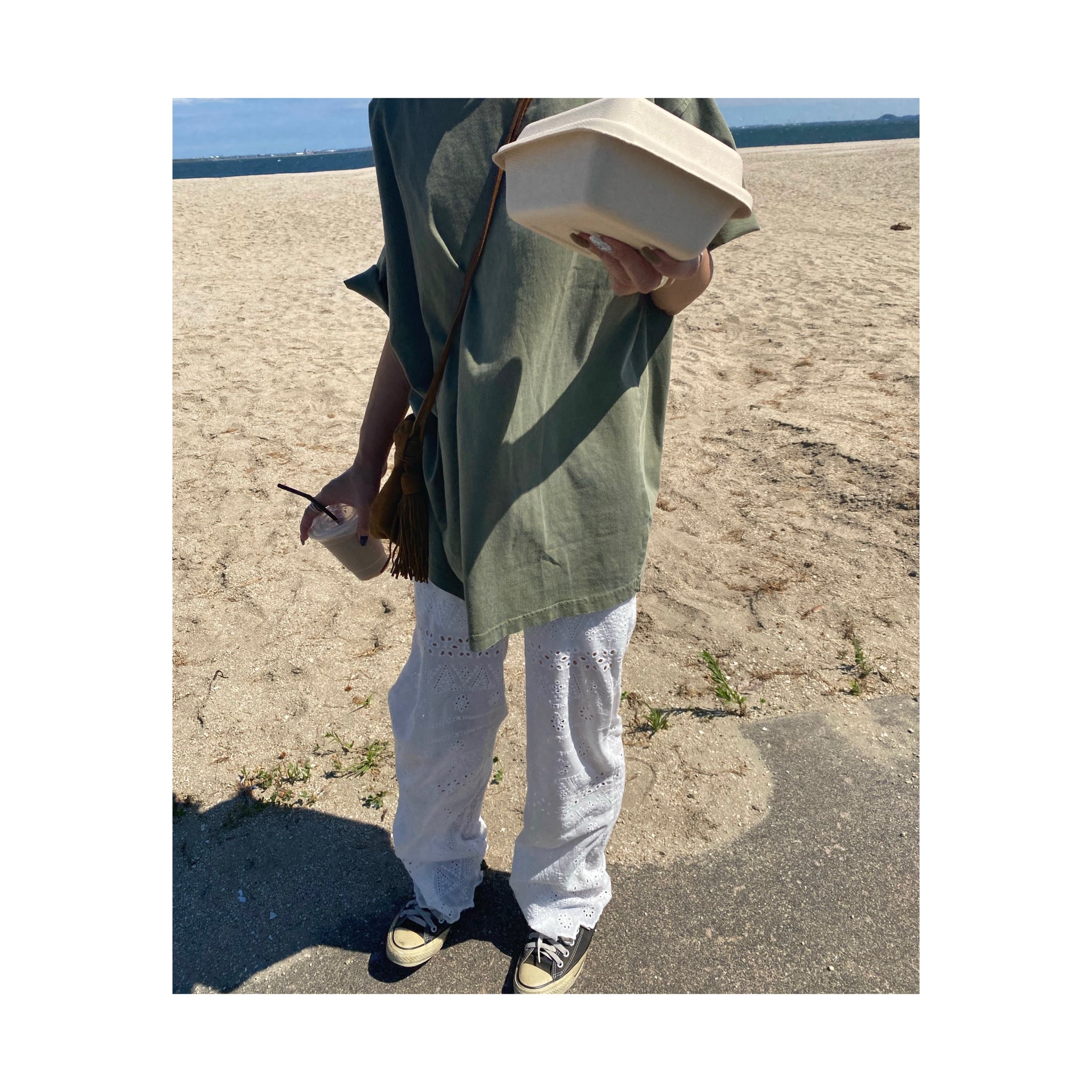 .layer lace pants