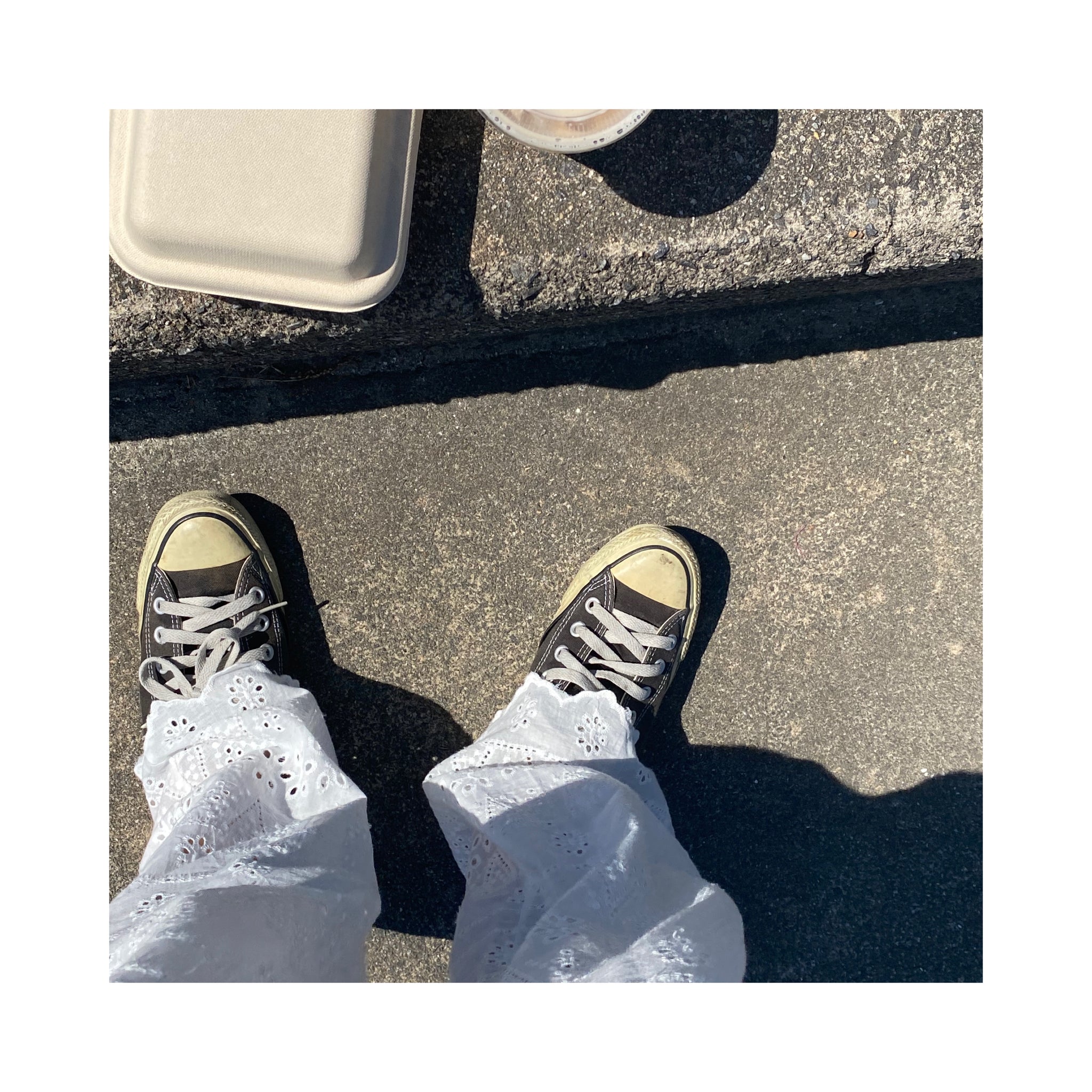 .layer lace pants