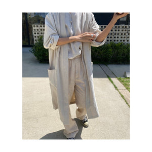 .simple linen gown