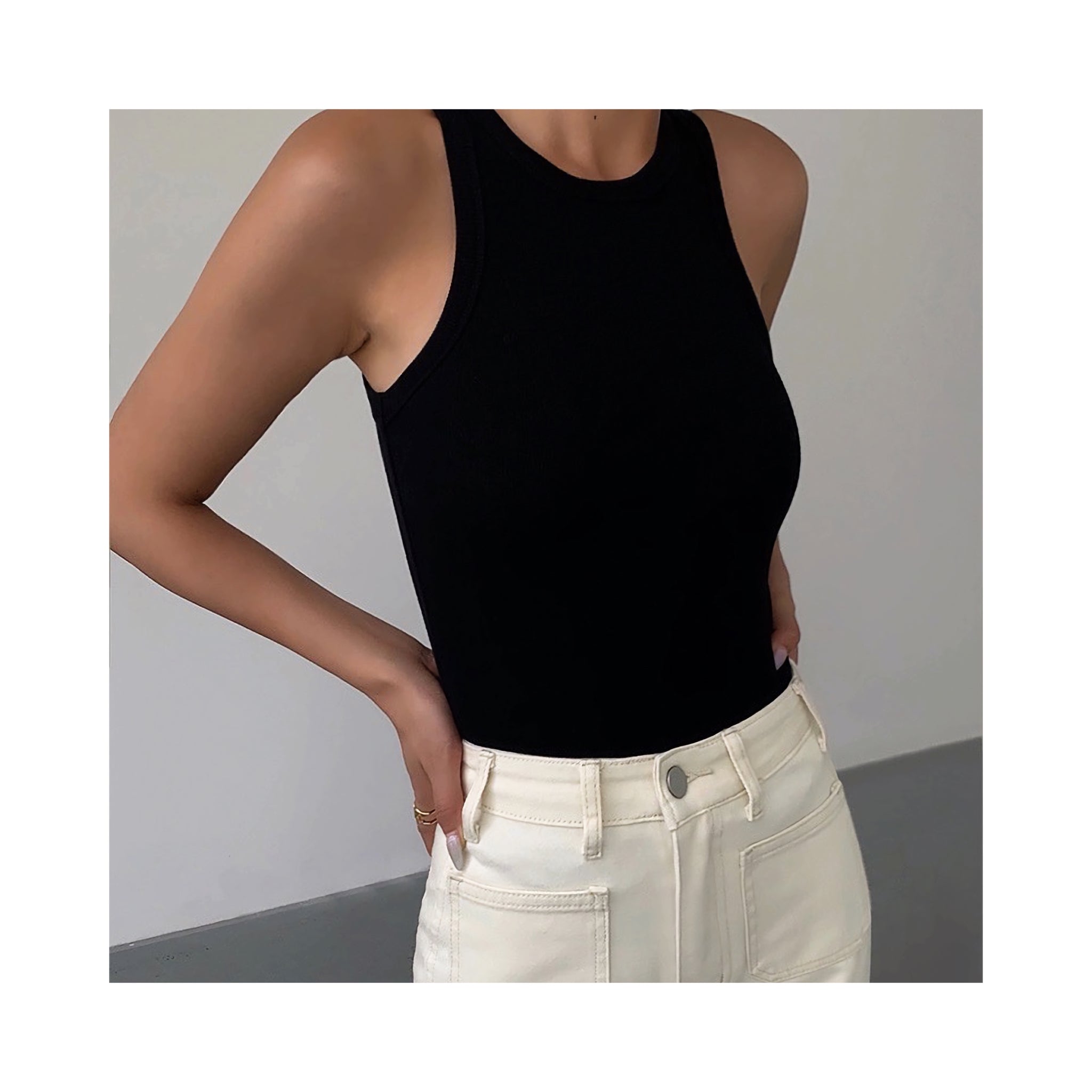 .rib simple sleeve