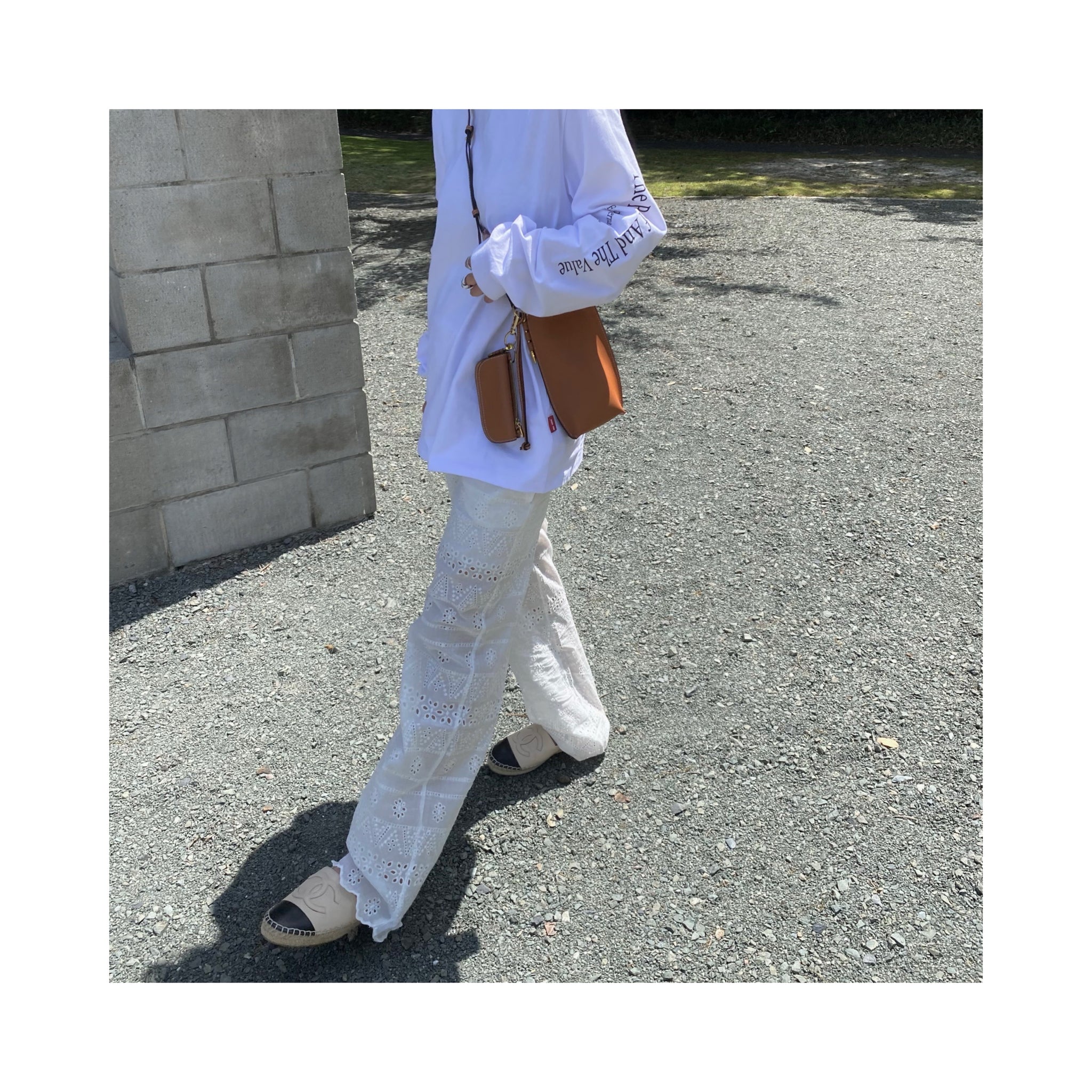 .layer lace pants