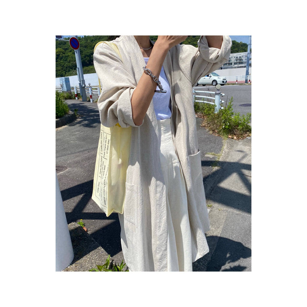 .simple linen gown
