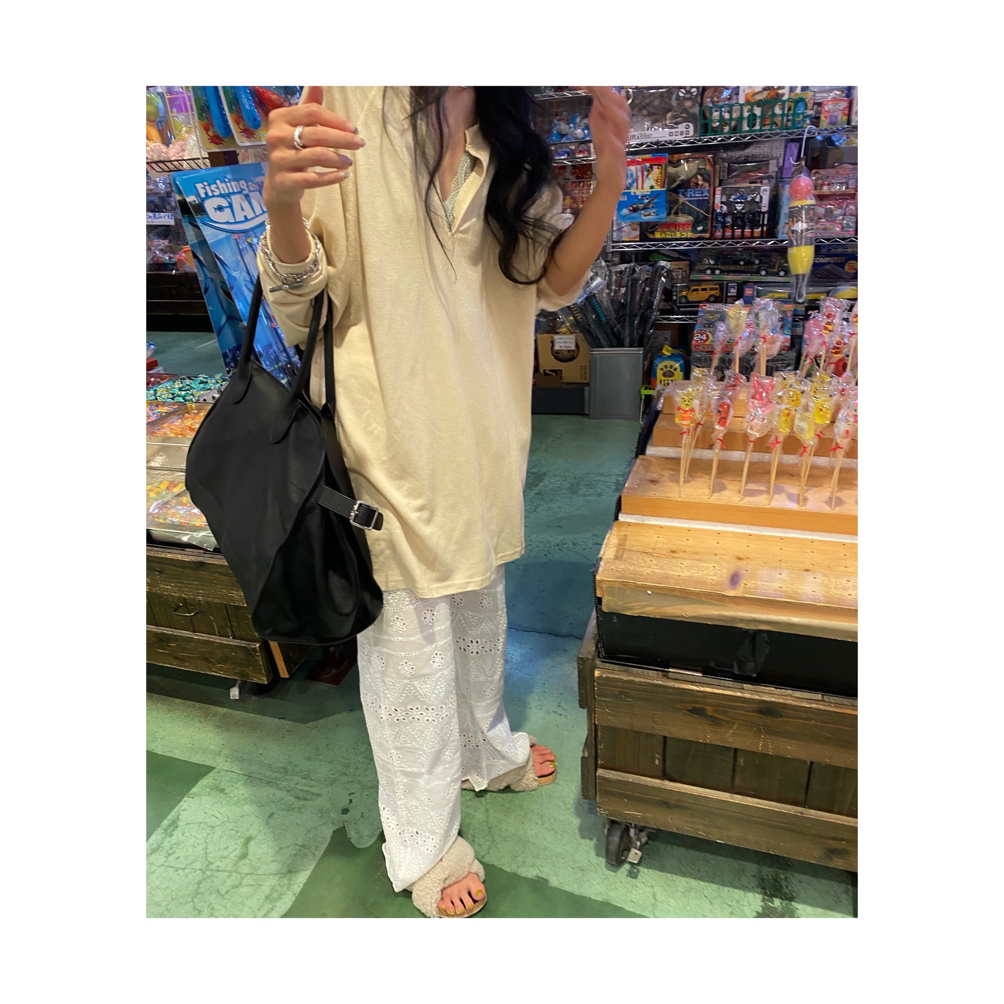 .layer lace pants