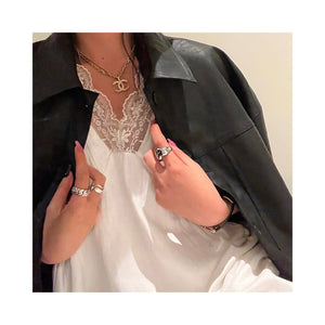 .lace long ONE PIECE