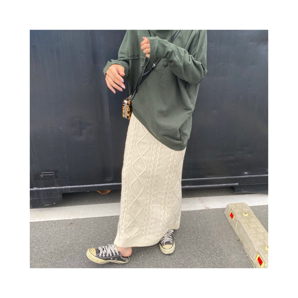 cable knit skirt