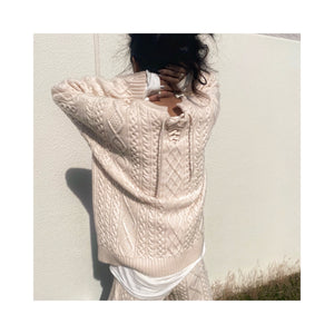 ALAIN laceup woolknit