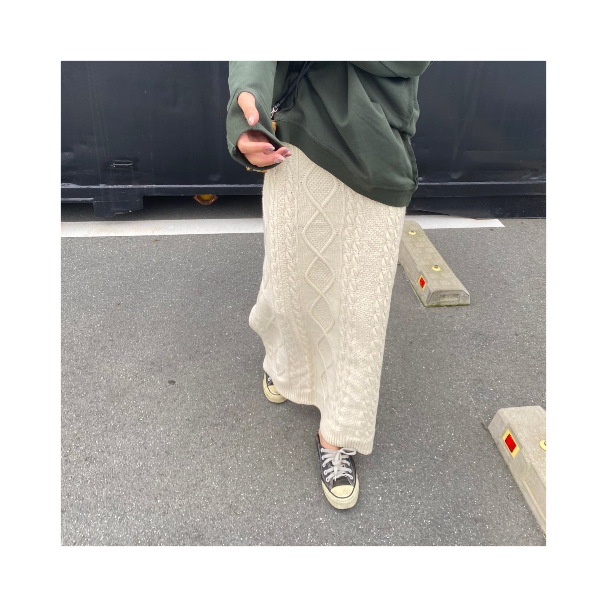 cable knit skirt