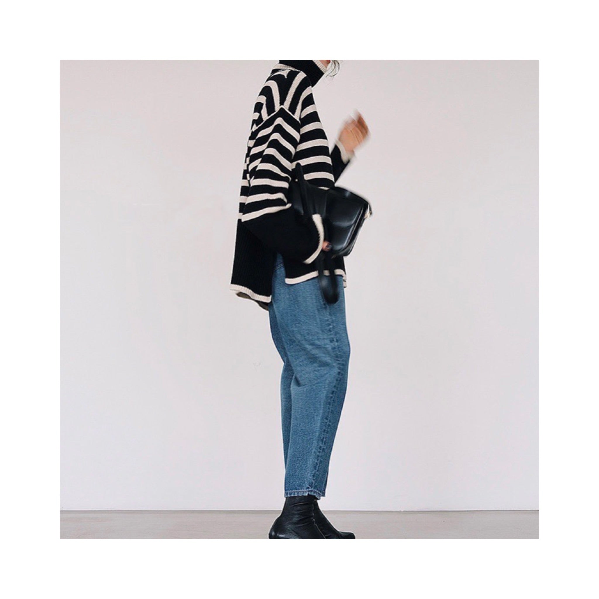 border stripe knit