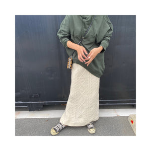 cable knit skirt