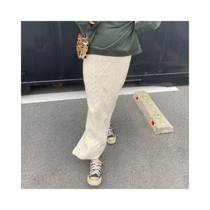 cable knit skirt