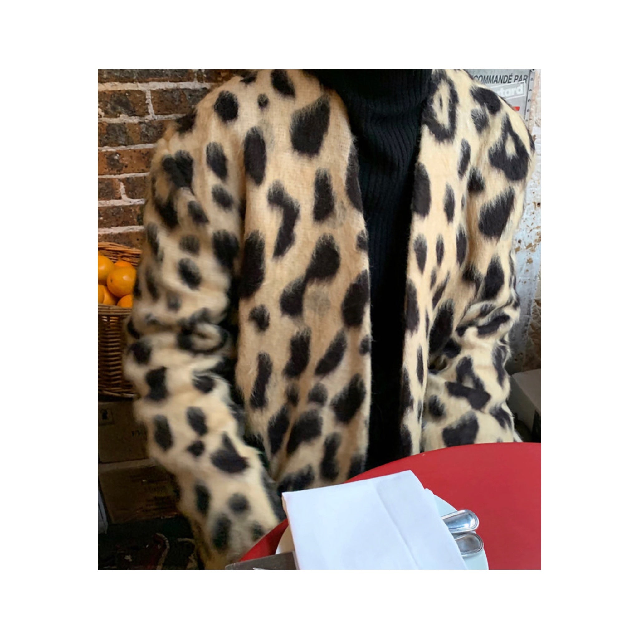 .wool leopard jacket