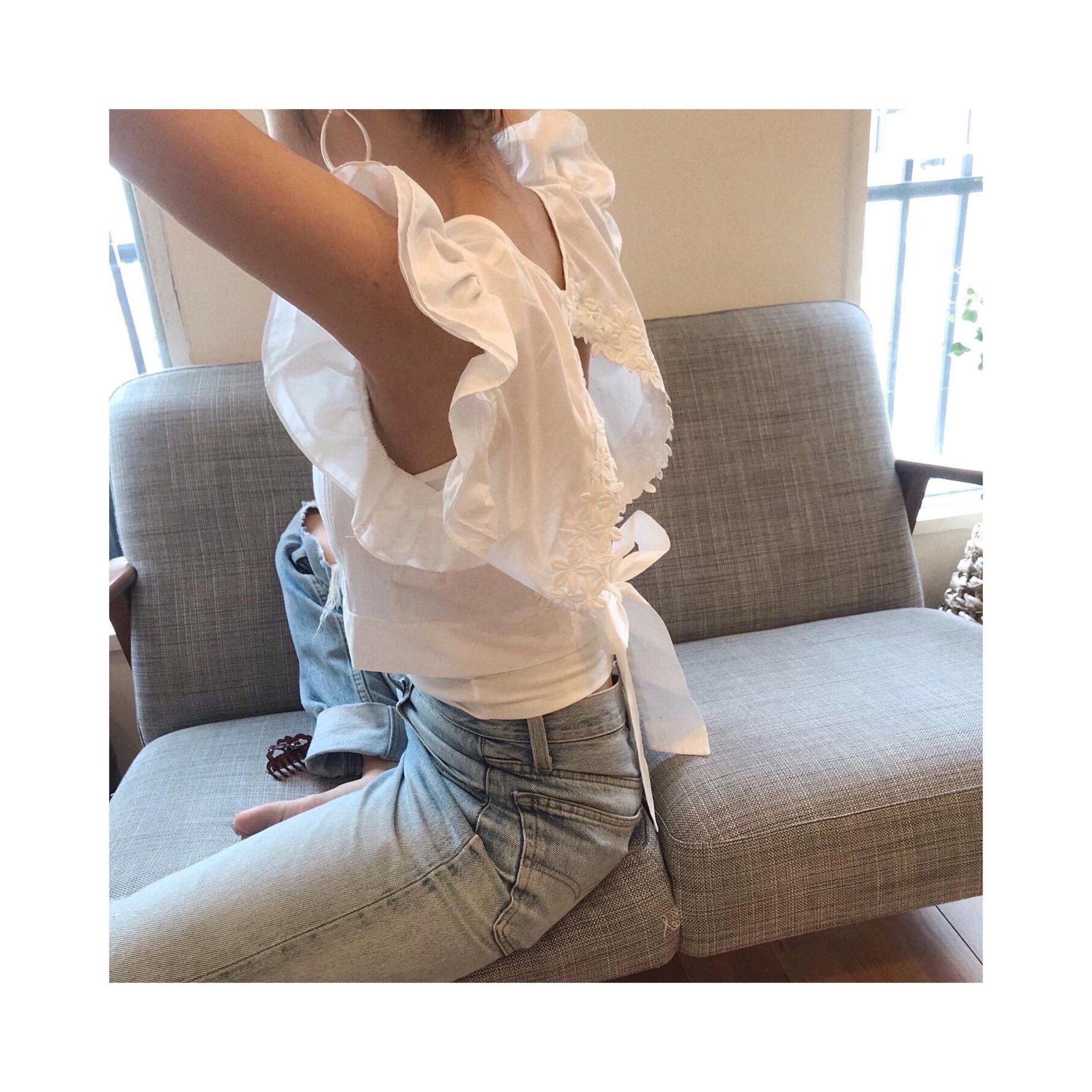 back embro blouse