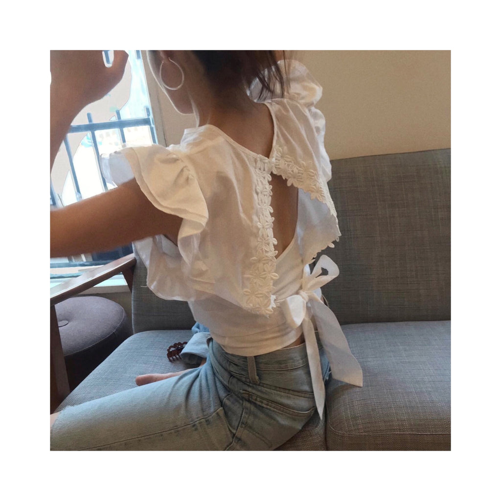 back embro blouse
