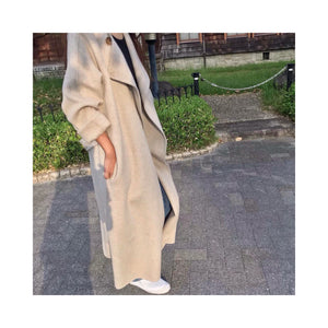 beige oatmeal handmade coat – CLOWNÉ