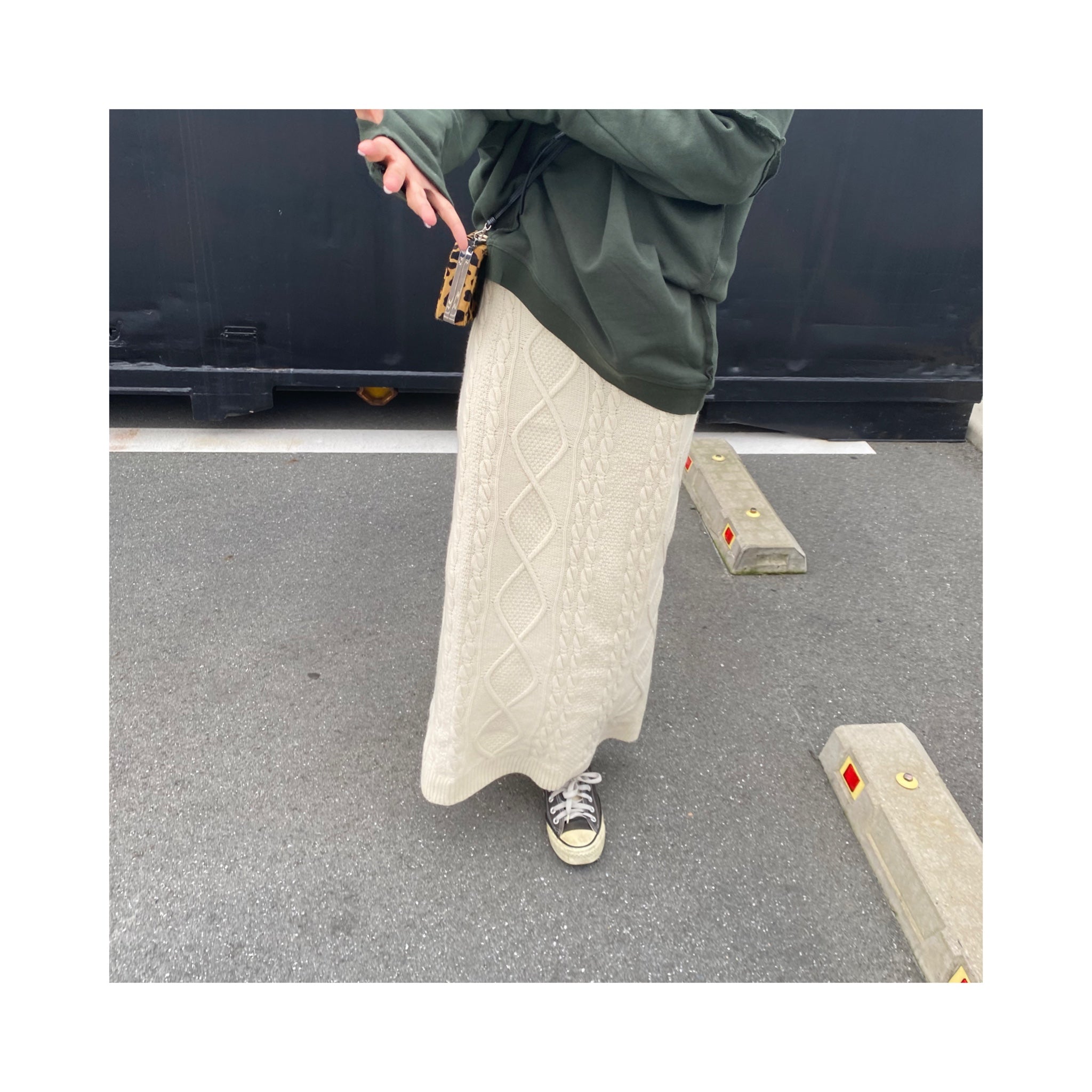 cable knit skirt