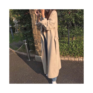 beige oatmeal handmade coat