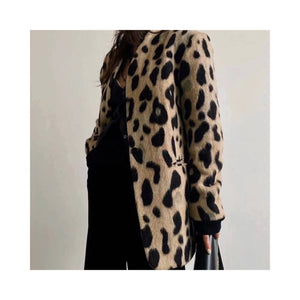 .wool leopard jacket