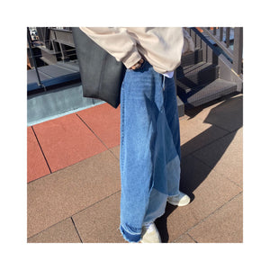 frin denim skirt